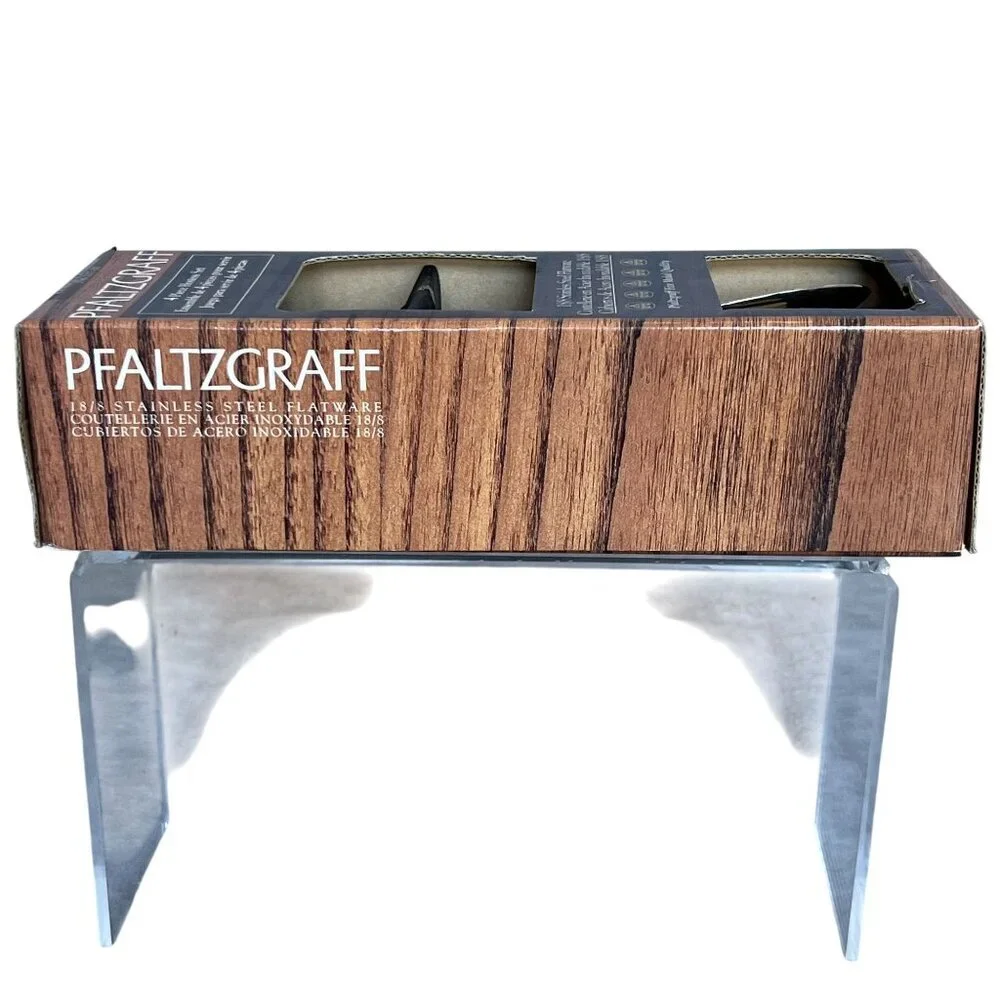 Pfaltzgraff New 4 Pc Hostess Set 18/8 Stainless Steel Flatware 09670700 Holidays